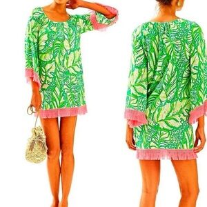 Lilly Pulitzer Getaway CoverUp in Toucan Green Coco Loca- Medium